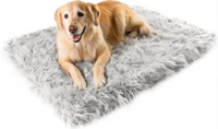 PawBrands PupRug Faux Fur Rectangular Orthopedic Pillow Dog Bed w/Removable Cover, Gray, Large/X-Large |RRP: $449.00 | Now: $138.00 | Save: $311.00 (69%)