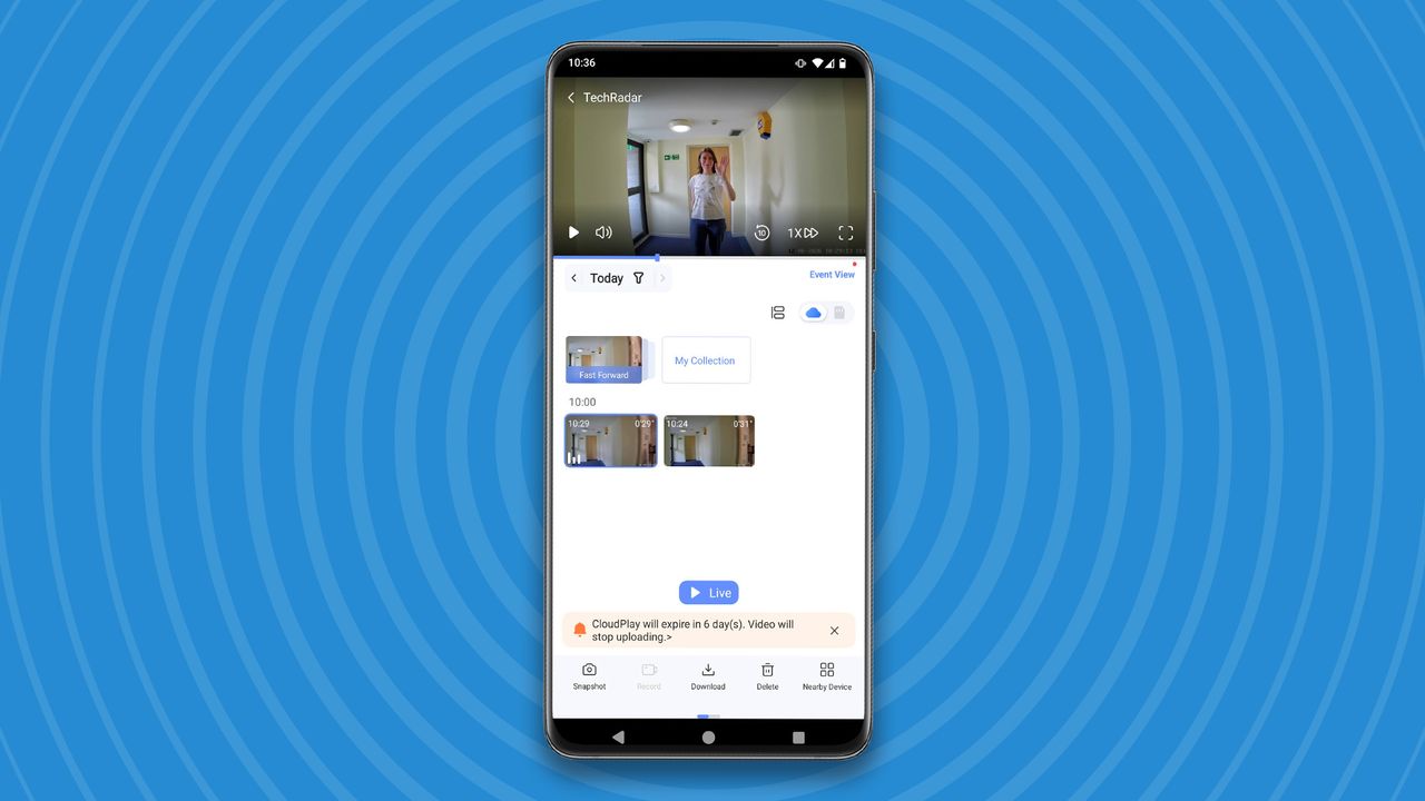 Recordings in Ezviz app