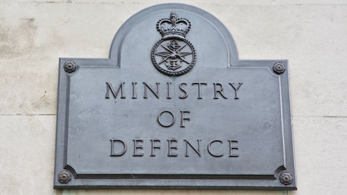 Ministry of Defence sign in London