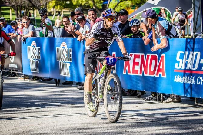 Marco Aurelio Fontana (Cannondale Factory Racing) wins the elite men's short track race at Bonelli Park