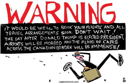 Political Cartoon U.S. Trump Warning