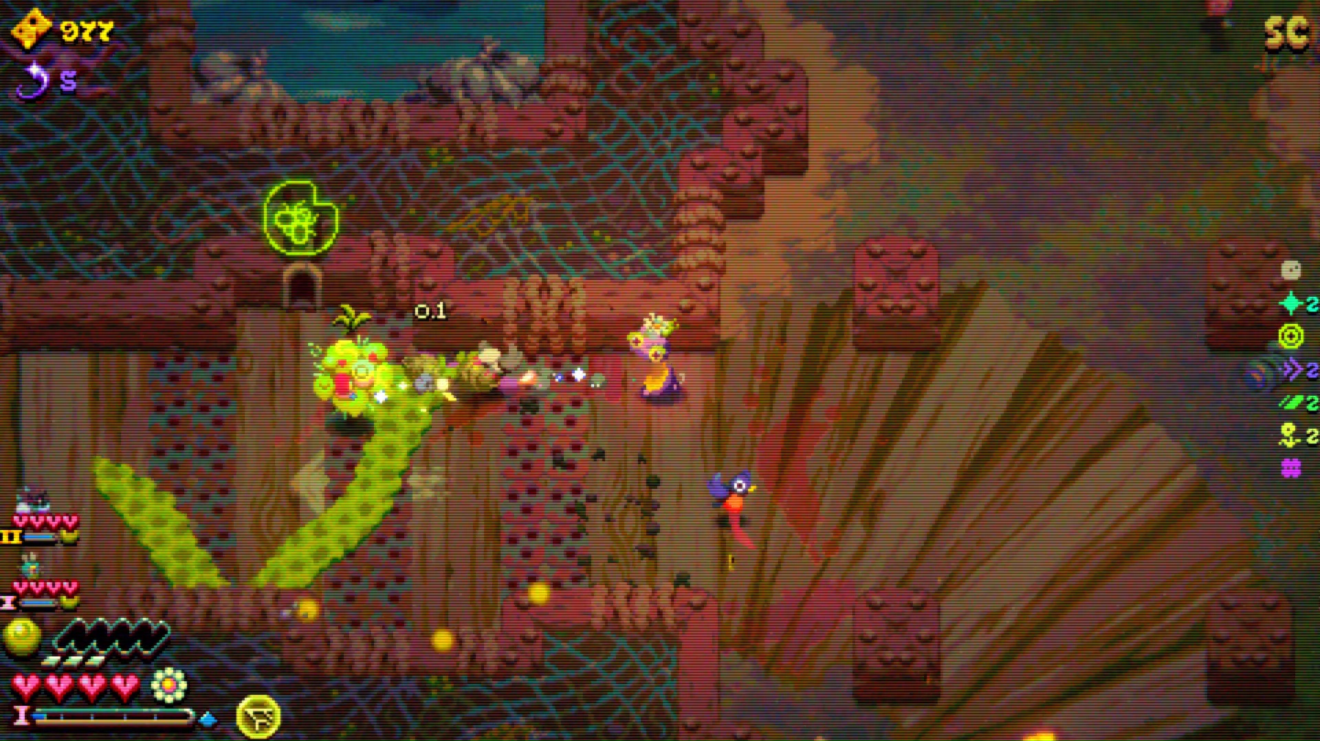 Blasting enemies as a turnip in Morsels