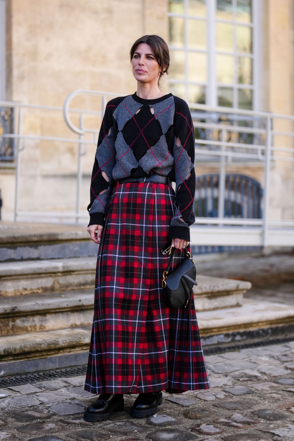 Laura Vidrequin argyle diamond knit jumper
