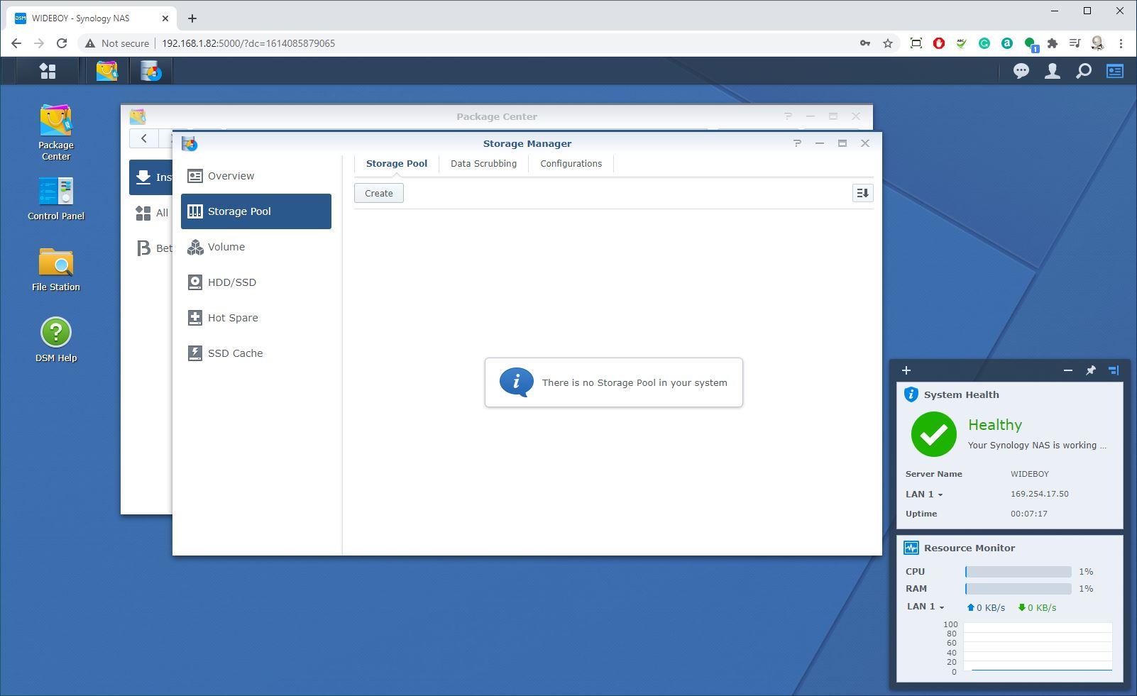 Synology DSM interface