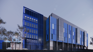 A mockup of what the new data centre building will look like