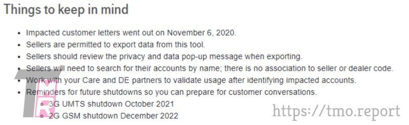 T-Mobile 3G Shutdown Leaked Document