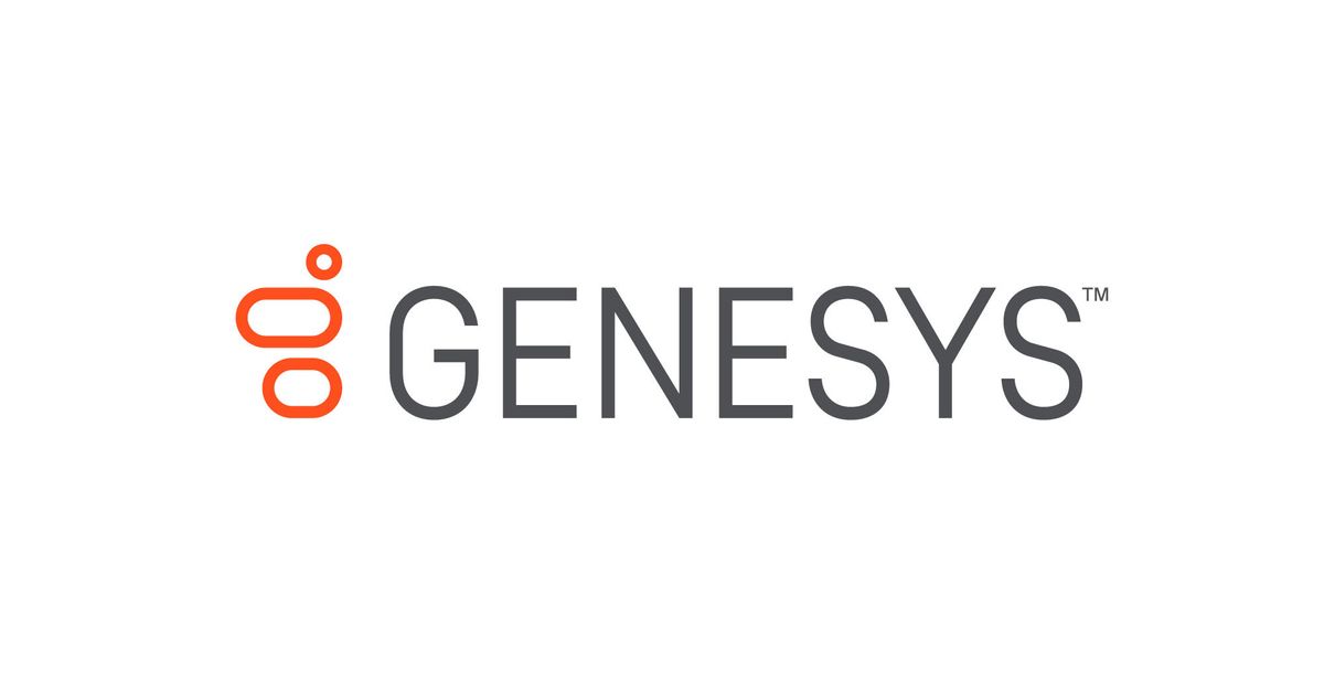 Genesys logo in black lettering on a white background.