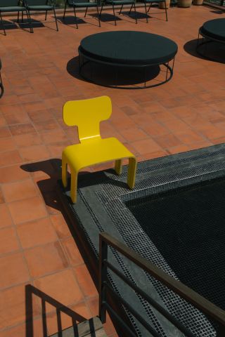 A yellow chair
