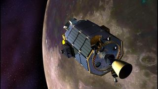 LADEE Readies for Orbital Maneuvering Thruster Burn Artist's Concept