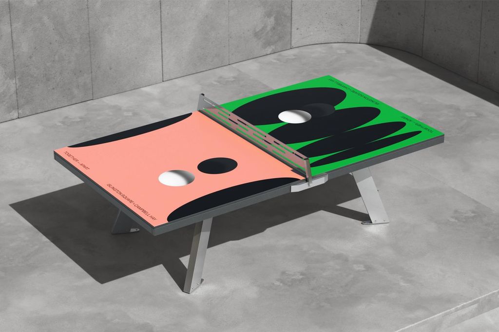 Colourful ping pong table series plays with graphic design | Wallpaper