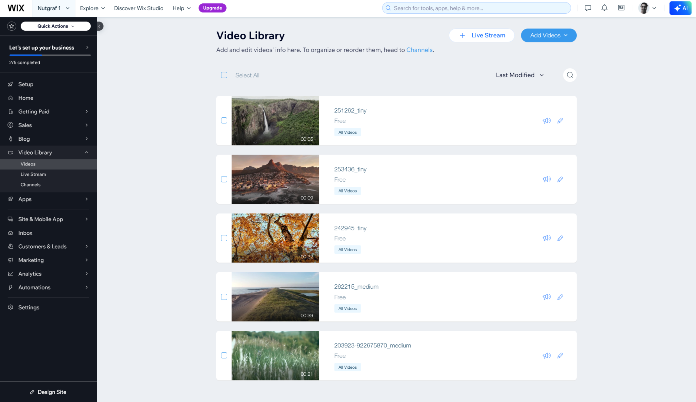 Wix Video Maker tool