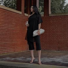Who What Wear editor Josephine Hadjiloucas wearing Eileen Fisher