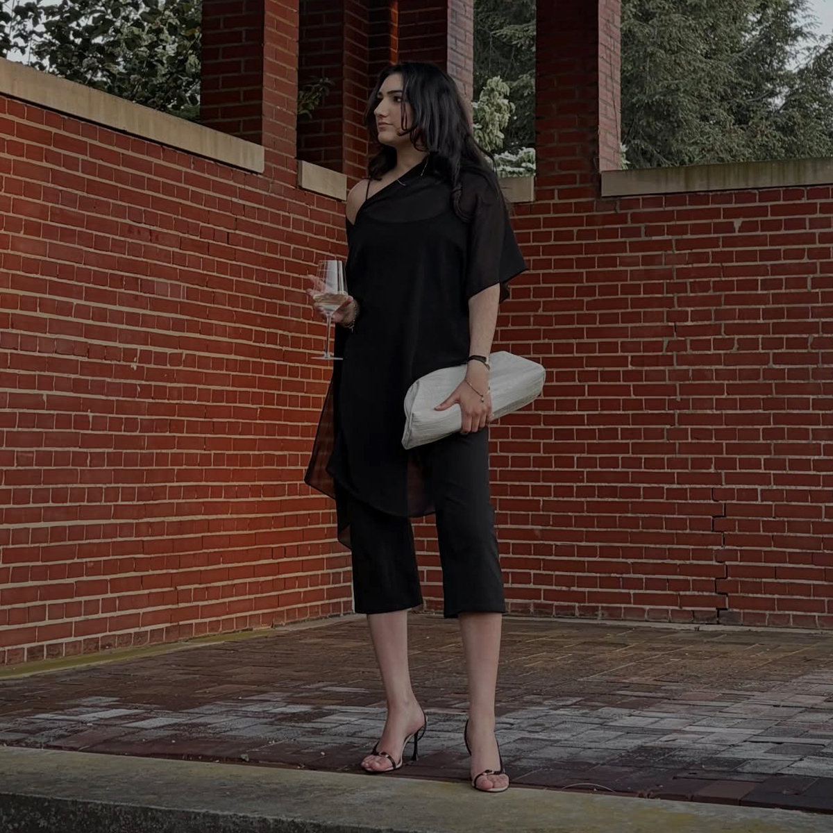 Who What Wear editor Josephine Hadjiloucas wearing Eileen Fisher