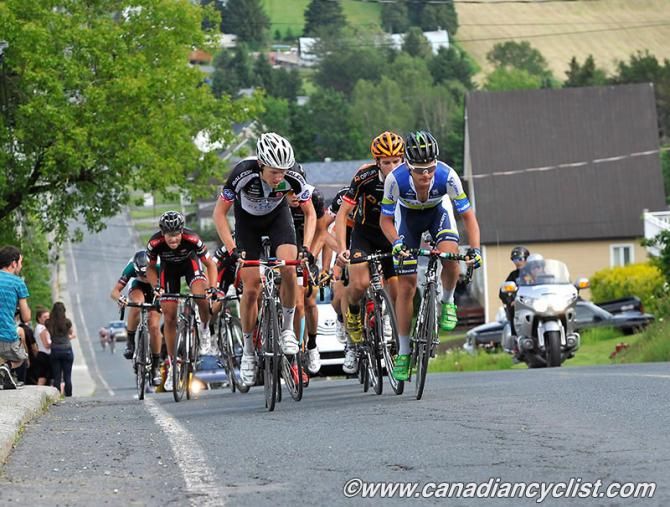 Rob Britton (Team Raleigh) and Christian Meier (Orica-GreenEDGE)
