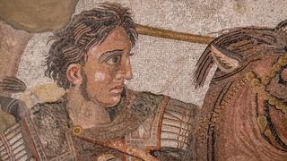The famous Alexander Mosaic, also known as the Battle of Issus Mosaic, was found in the House of the Faun in Pompeii, Italy and dates to circa 100 B.C.