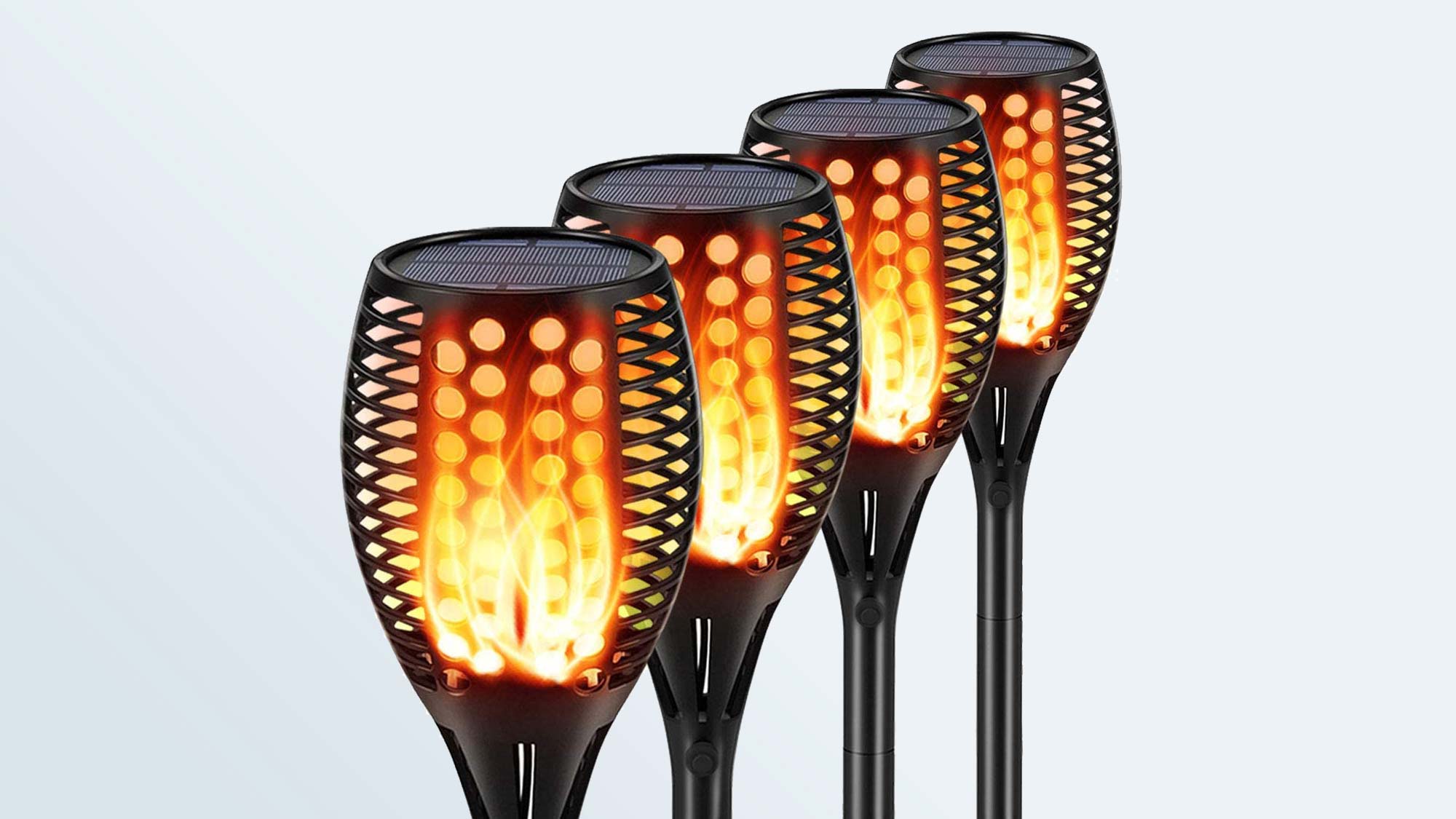 Aityvert Solar Lights Solar Flickering Flame Torch