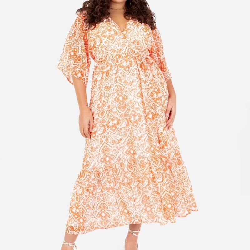 printed midaxi dress