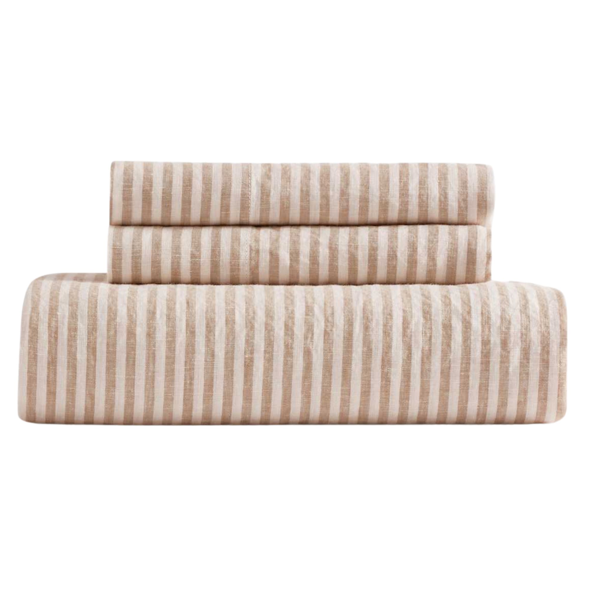 Quince European Linen Fitted Sheet Set