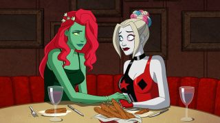 Harley and Ivy eating dinner