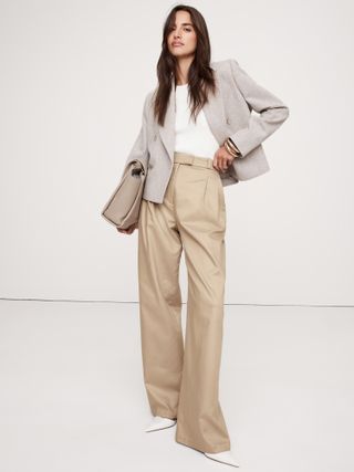 Banana Republic, Carmel Pleated Wide-Leg Pant