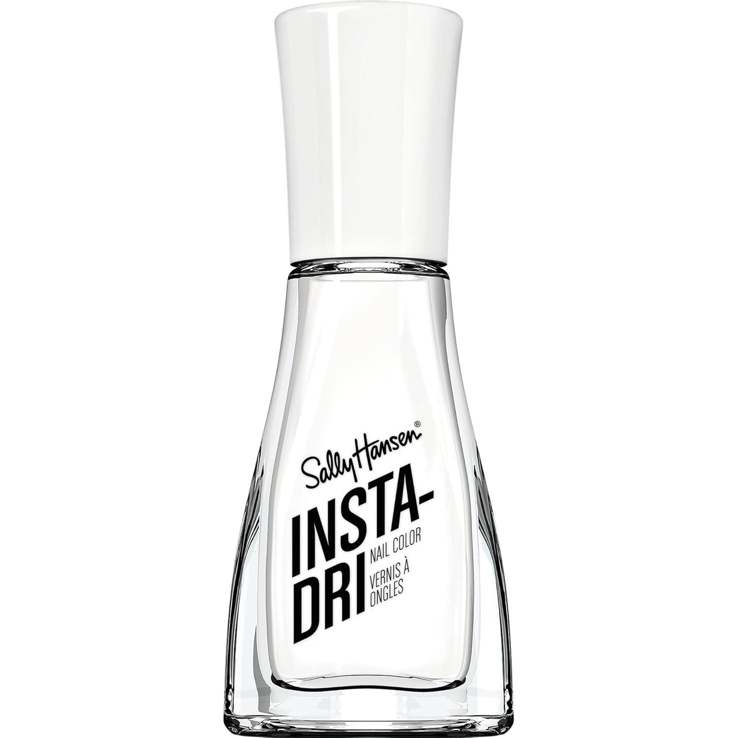 Sally Hansen Insta-Dri, White on Time, Quick Dry, Long Lasting, Semi Opaque, Shiny White Nail Polish