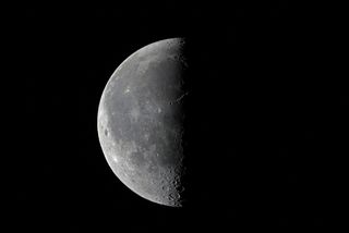 A last quarter moon. The timing here was less than perfect, as this night, the moon slipped behind the treetops approximately 2 hours before the moment of exact last quarter. Practice makes perfect, as they say, and improving on this image is something I look forward to in the near future. The weather, location of the object, placement of the astronomical telescope and sky clarity are all factors in the success of such projects.