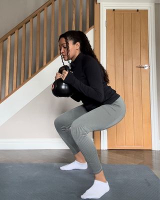 Rebecca trying goblet squats every day