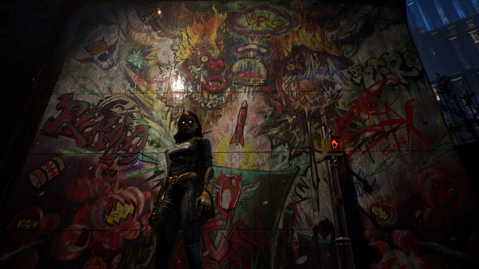 Gotham Knights graffiti - Origin of Evil mural