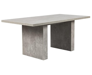 Concrete dining table.