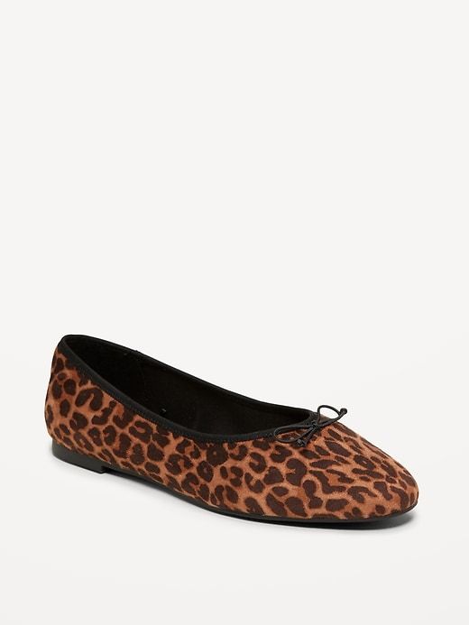 Faux-Leather Ballet Flats