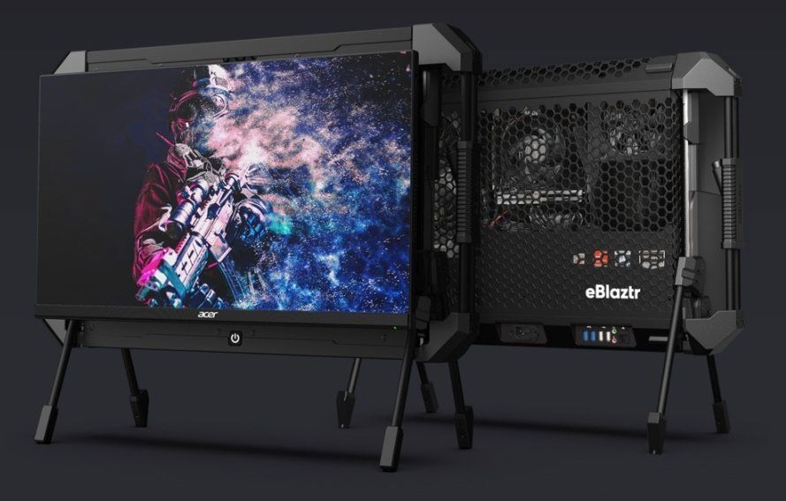 eBlaztr case and PCs
