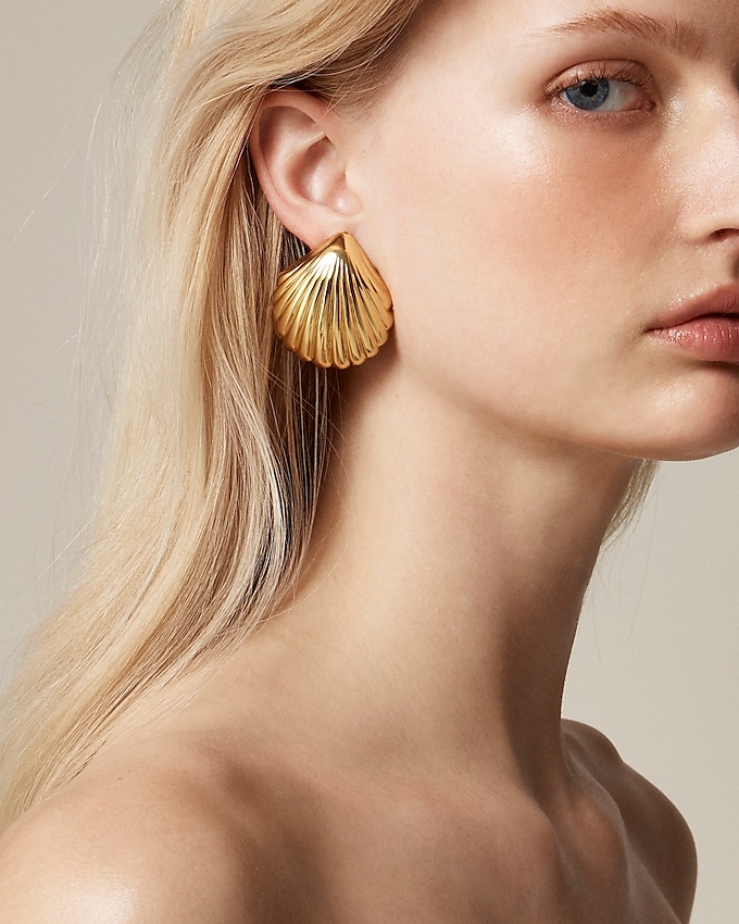 Metallic Shell Earrings