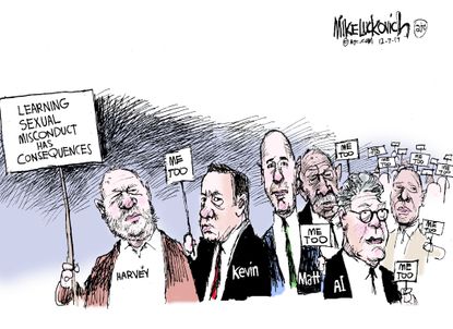 Political cartoon U.S. sexual harassment assault