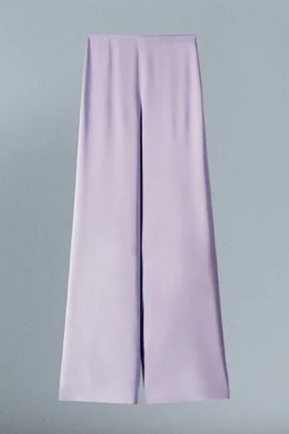 Mango Satin Palazzo Pants