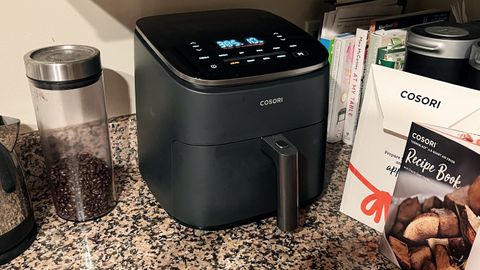Cosori Air Fryer TurboBlaze Compact Air Fryer being tested in writer's home
