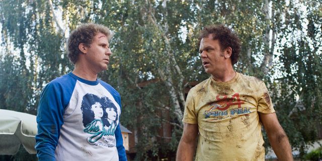Brennan and Dale stare at each other in Step Brothers