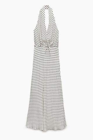 Zara Polka Dot Halter Dress ZW Collection