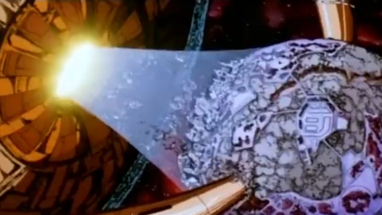 Unicron devouring a planet in The Transformers: The Movie