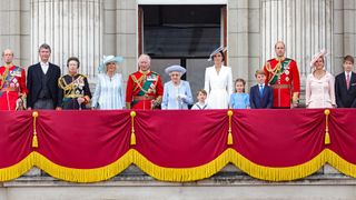 Members of the Royal Family on the Buckingham Palace balcony