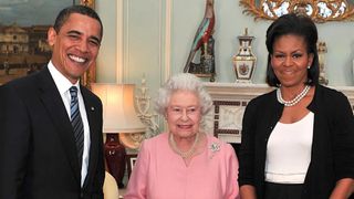 The first meeting between Queen Elizabeth and President Barack Obama and First Lady Michelle Obama takes place in April 2009