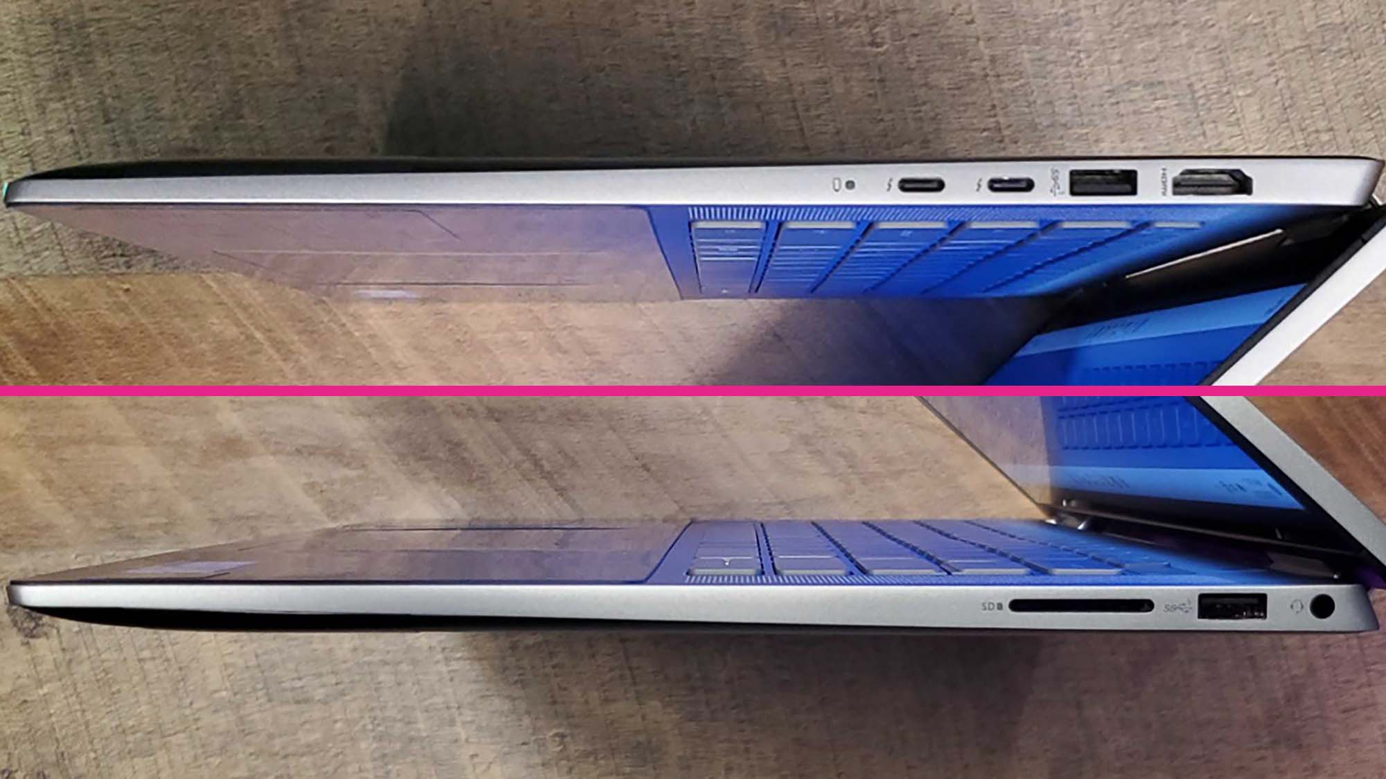 A Dell Inspiron 16 2-in-1 on a wooden desk