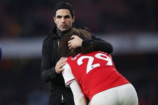 Matteo Guendouzi and Mikel Arteta