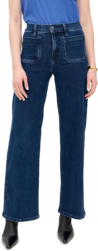 FRAME, Frame Women's Le Slim Palazzo Modernist Pocket Jeans, Loner, Blue, 25