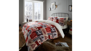 Happy Linen Company Christmas Patchwork Fleece Bedding