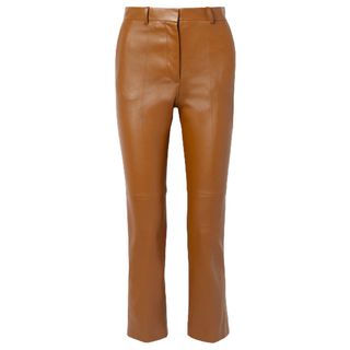 Joseph Camel Leather Slim-Fit Pants