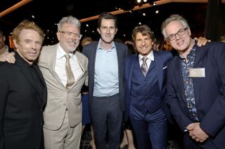 Tom Cruise with a group at the Oscar nominee luncheon