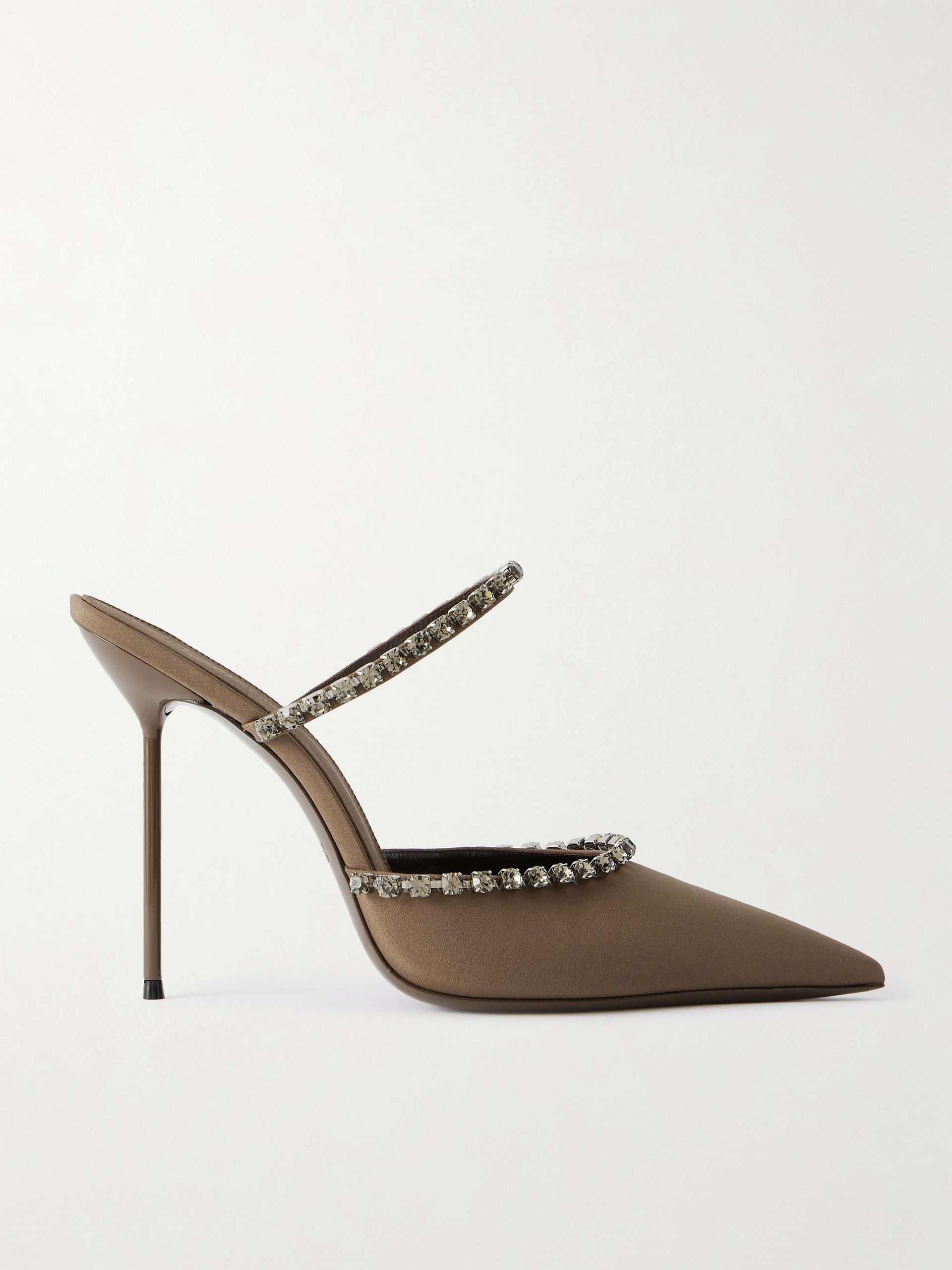 Lidia Crystal-Embellished Crepe Pumps