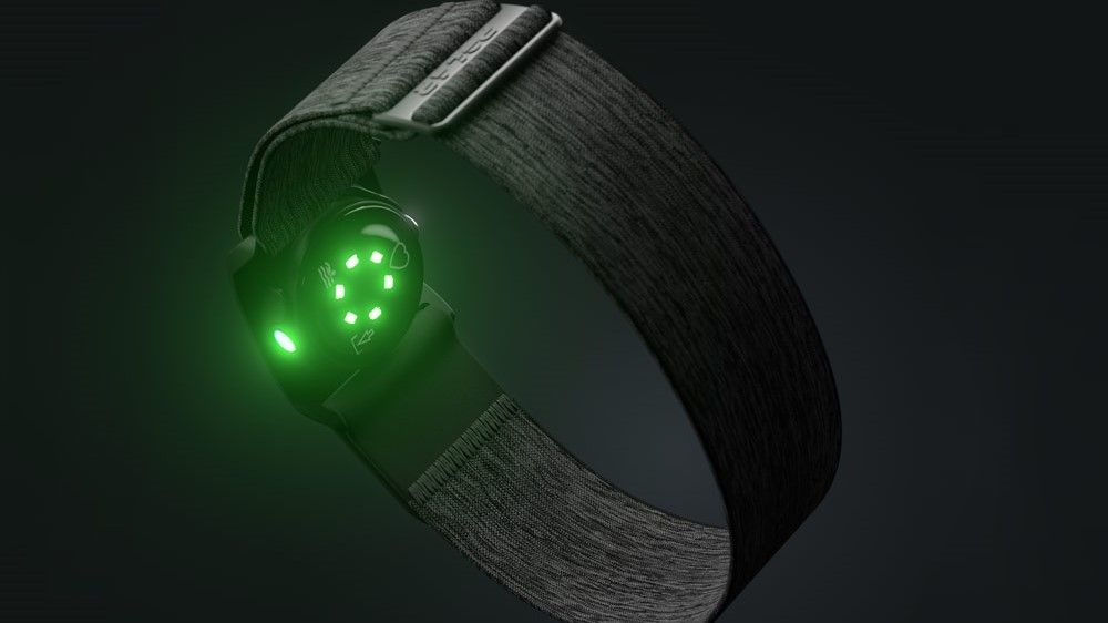 The Polar Verity Sense heart rate monitor