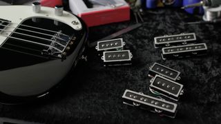 Fender Chrome Cobalt P/J Bass pickups