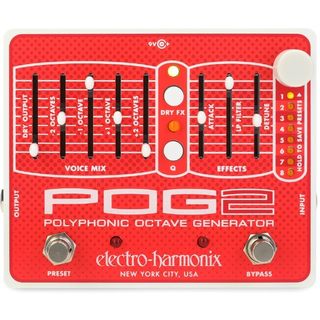 An Electro-Harmonix POG 2 octave pedal